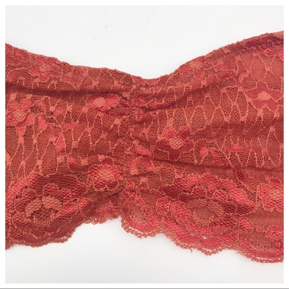 NWT Free People Essential Lace Bandeau in Terracotta Size Small - Picture 6 of 11